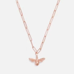 Image of Olivia Burton Womens Lucky Bee Chunky Chain Necklace - Rose Gold