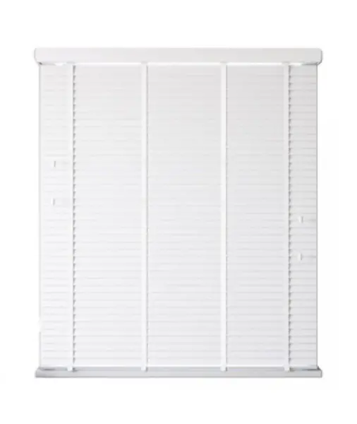 Image of New Edge Blinds Faux Wood Venetian Blind with tapes White