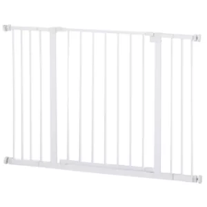 Image of PawHut Pressure Fitted Pet Dog Safety Gate Metal Fence Extending 72-107cm Wide