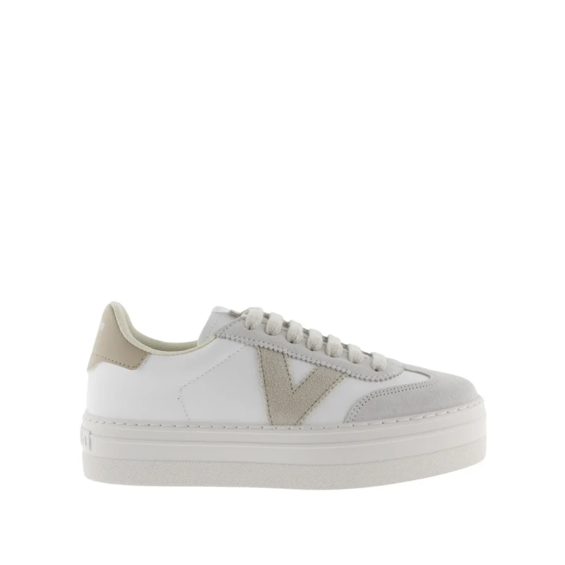 Image of Victoria Womens Trainers Victoria Barcelona Ciclista Efecto Piel & Serraje Beige Female 41