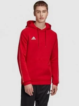 Image of adidas Core 18 Hoodie - Red, Size S, Men