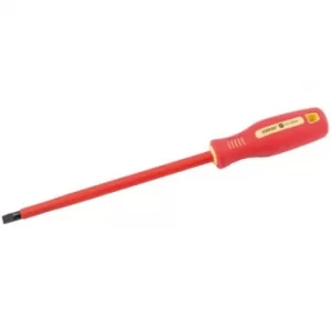 Image of Draper Fully Insulated Plain Slot Screwdriver, 8 x 200mm (Sold Loose)