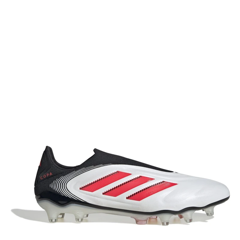 Image of adidas Copa Pure III Elite Laceless Firm Ground Football Boots White/Red/Black male 6 (39.3)