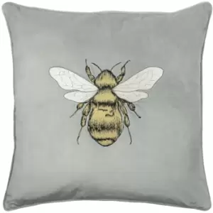 Image of Hortus Bee Cushion Silver Grey, Silver Grey / 50 x 50cm / Polyester Filled