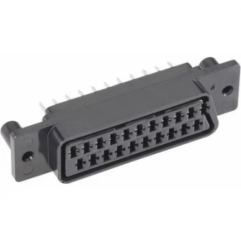 Image of SCART connector Socket vertical vertical Number of pins 21 Black BKL Electronic 0903012