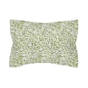 Image of William Morris Willow Bough Oxford Pillowcase, Leaf Green