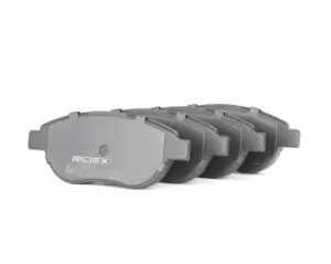 Image of RIDEX Brake pad set 402B0057 Brake pads,Brake pad set, disc brake FIAT,PEUGEOT,CITROEN,Doblo Cargo (223_),Doblo Kombi (119_, 223_),Idea (350_)
