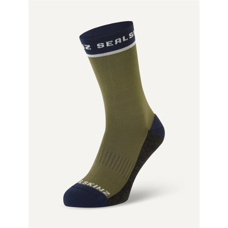 Image of Sealskinz Mid Length Active Sock - Green Green S