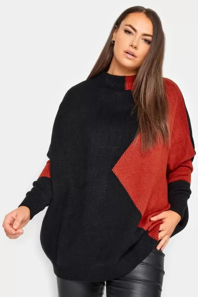 Image of Colourblock Knitted Jumper