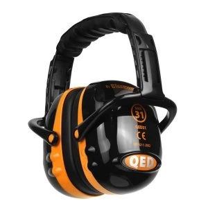 Image of QED31 Ear Defender Folding Black Orange Ref QED31 Up to 3 Day Leadtime