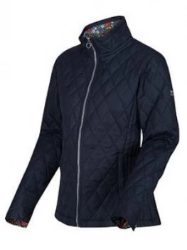 Image of Regatta Charna Quilted Jacket, Navy, Size 8, Women