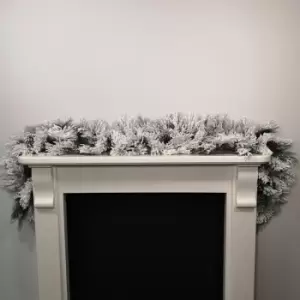 Image of 1.8m (6ft) Premier Christmas Snow Flocked & Large Cone Garland