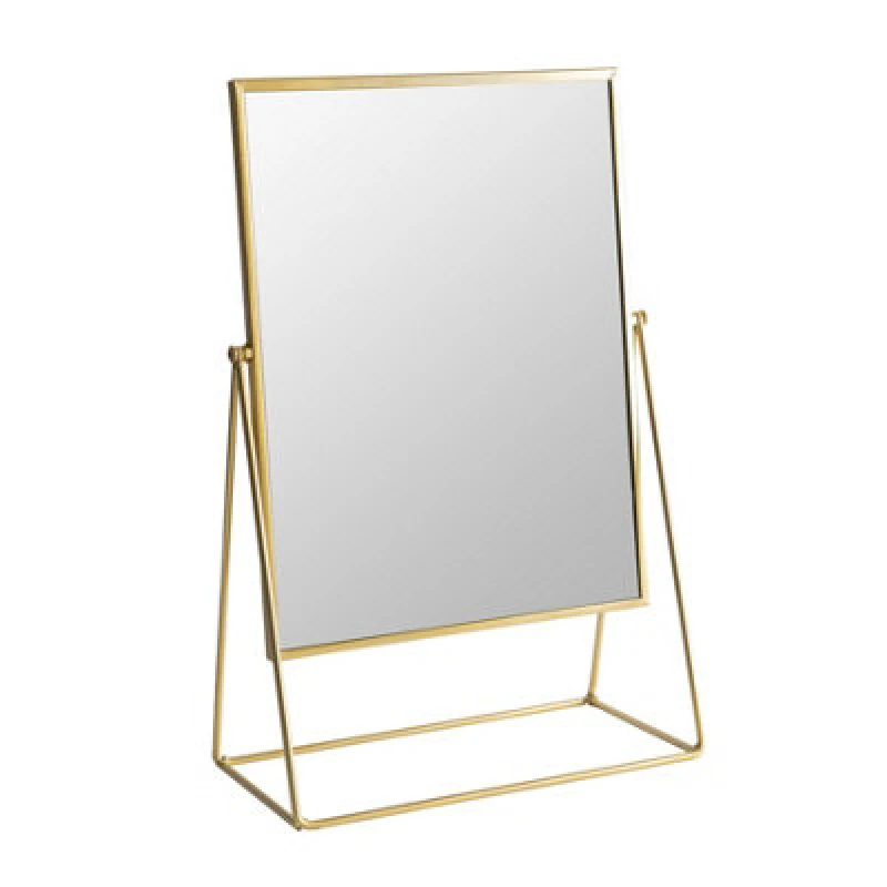 Image of Harbour Housewares 32 x 50cm Rectangle Makeup Mirror Gold