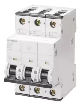 Image of Siemens Sentron 6A MCB Mini Circuit Breaker3P Curve C, Breaking Capacity 10 kA