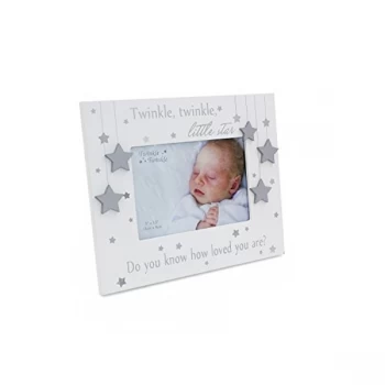 Image of 5" x 3.5" - Twinkle Twinkle Silver Star Baby Photo Frame