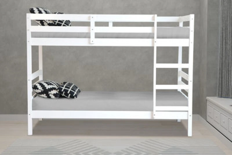 Image of Flintshire Bailey White Bunk Bed Frame - 3ft Single