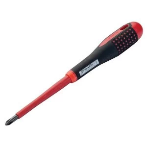Image of Bahco ERGO VDE Insulated Screwdriver, Phillips PH2 x 100mm