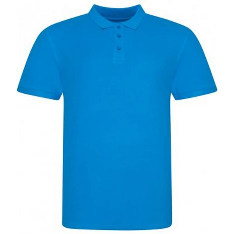 Image of AWDis AWDis Men Piqu Cotton Short-Sleeved Polo Shirt in Dark Blue Size: Small Dark Blue S Male 5059444963339