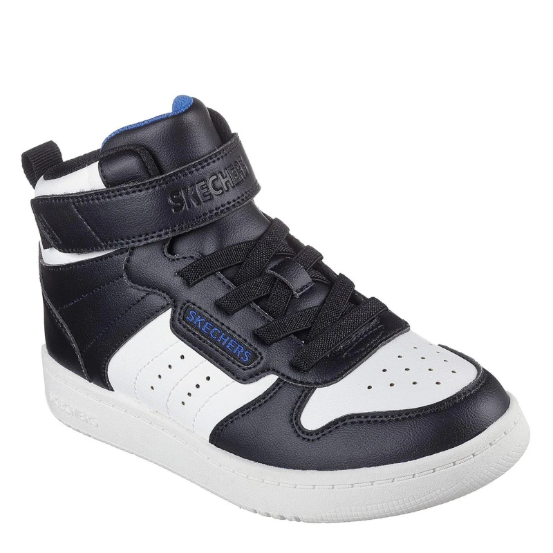 Image of Skechers High Top Gore & Strap Sneaker W Qtr High-Top Trainers Unisex Kids Black/White unisex 3 (36)