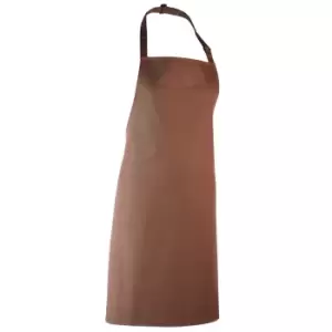 Image of Premier Colours Bib Apron / Workwear (Pack of 2) (One Size) (Mocha)