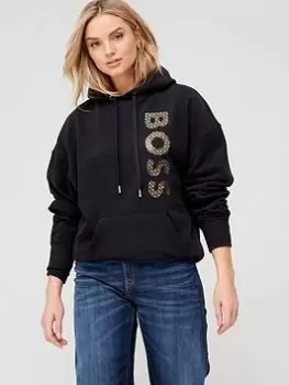 Image of BOSS Foil Logo Hoodie - Black Size M Women