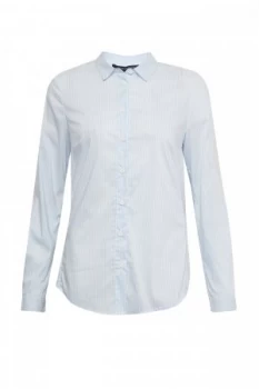 Image of French Connection Eastside Cotton Shirt Blue Glow