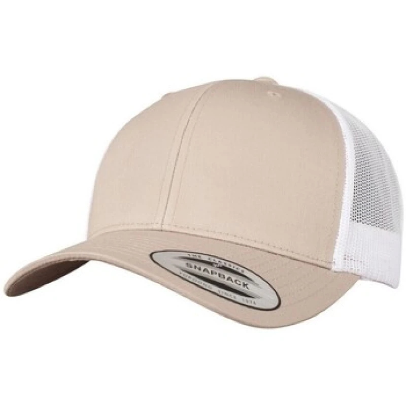 Image of Flexfit Flexfit Men Retro Two Tone Trucker Cap in Silver Silver One Size Male 5063300514498