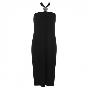 Image of Biba Halter Jersey Dress - Black