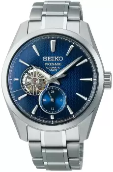 Image of Seiko Presage Watch Sharp Edged Ao Open Heart