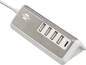 Image of Brennenstuhl 1508230 mobile device charger Stainless steel, White...