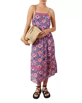 Image of ba & sh Valentine Midi Border Print Dress