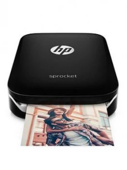 Image of Hp Sprocket Portable Photo Printer Black White Sprocket Only