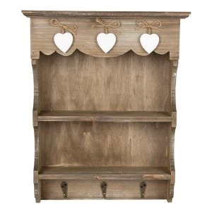 Image of Sass & Belle Ashley Farmhouse Wall Display Unit With Hooks
