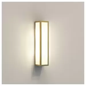 Image of Astro Salerno - Bathroom Flush Wall Light Natural Brass IP44, E14