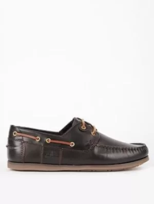 Image of Barbour Capstan Boat Shoe, Dark Brown, Size 8, Men