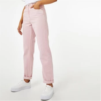 Image of Jack Wills Maddison High Rise Straight Leg Jeans - Pink