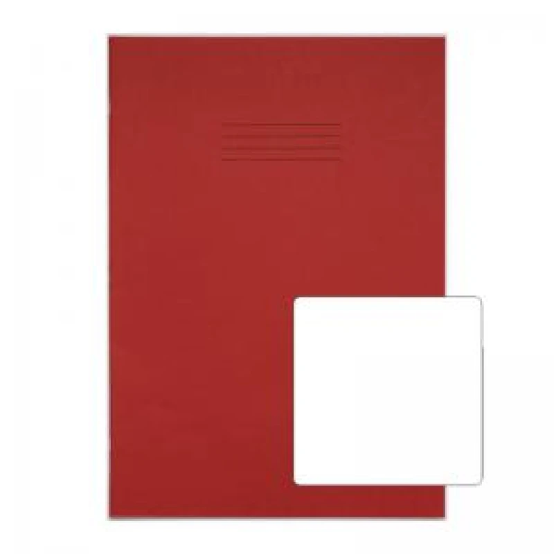 Image of RHINO 13 x 9 A4 Oversized Exercise Book 48 pages 24 Leaf Red Plain VTSRVDU0480100