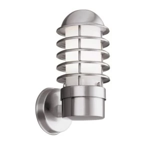 Image of 1 Light Outdoor Garden Wall Light Stainless Steel IP44, E27