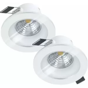 Image of Loops - 2 pack Wall / Ceiling Flush Downlight White Recessed Spotlight 6W led