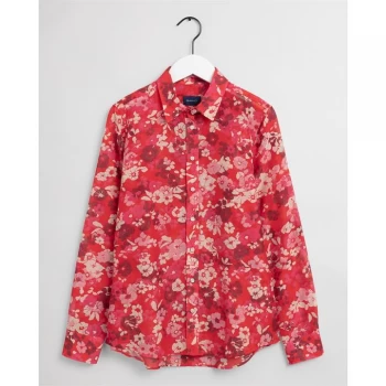 Image of Gant Bouquet Shirt - 667 LAVA RED