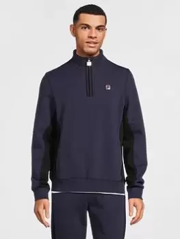 Image of Fila Fila Taylor 1/2 Zip, Navy, Size S, Men