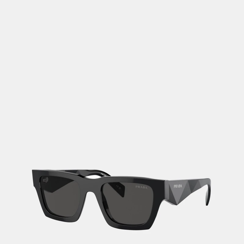 Image of Prada Mens Square Symbole Sunglasses Black/Grey male One Size