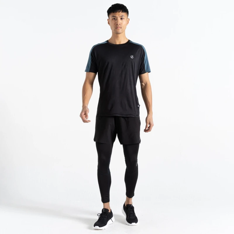 Image of Dare 2b Dare 2b Men 'Abaccus II' Reflective Fitness Tights in Black Size: Medium Black M Male 5057538806371