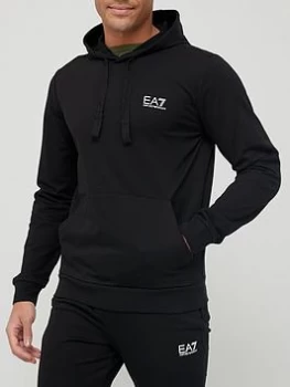 Image of Emporio Armani EA7 Core ID Logo Pullover Hoodie Black Size L Men