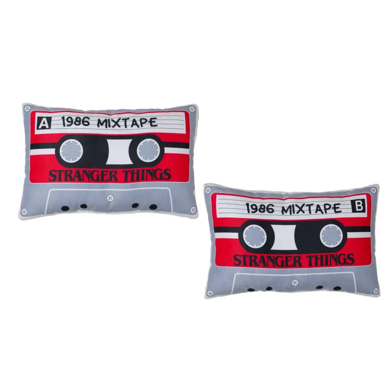 Image of Stranger Things Cassette Shaped Cushion Multi unisex One Size
