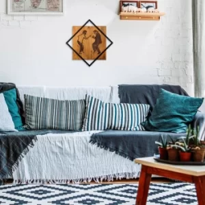 Image of Pulp Dans 2 Walnut Black Decorative Wooden Wall Accessory