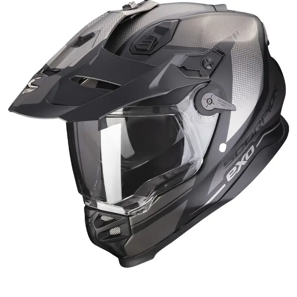 Image of Scorpion ADF-9000 Air Trail Matt Black-Silver Adventure Helmet L