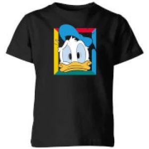 Image of Disney Donald Face Kids T-Shirt - Black - 3-4 Years