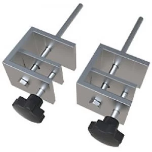 Image of Nobo Premium Plus Clamps for PVC Protection Desk Sneeze Guards Pack of 2