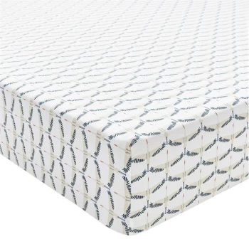 Image of Joules Heron Geo Fitted Sheet - Antique Gold